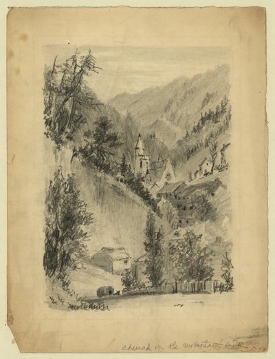 Church in the Mountain Side by C. D. Gedney